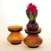 Hyacinth votive bulb vase marked Finland.
