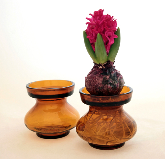 Hyacinth votive bulb vase marked Finland.