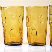 Flintsone Style Mid-Century Glass Tumbler Set
