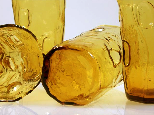 Looks like Duncan glass "Thumbprint" pattern, or Fostoria glass.