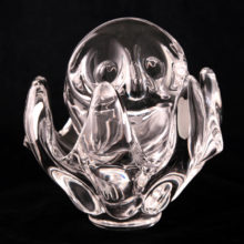 Circa 1950's France on this Verrier Crystal Owl & Bowl.