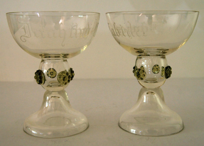 German Glass Antique Roemers w/Prunts