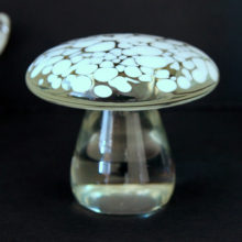 Large funky mid-century glass mushroom.