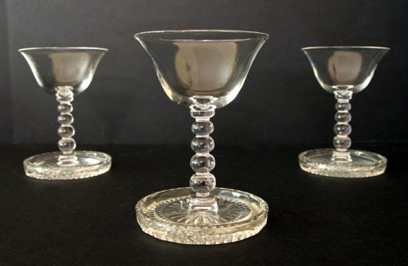 Candlewick Wine Stems by Imperial Glass Co. Retro Art Glass