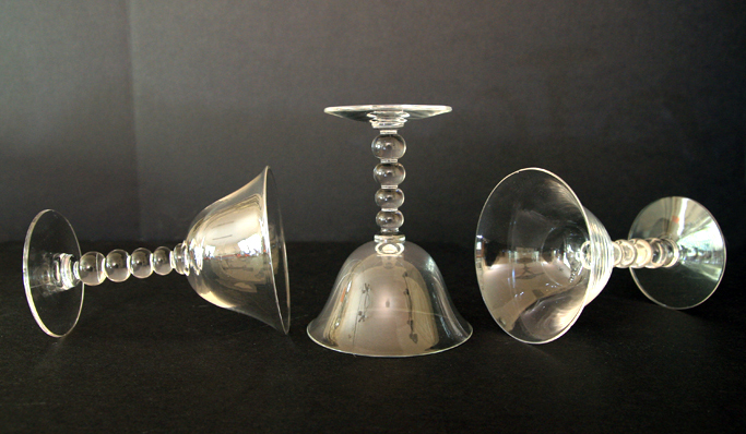 The glass of the Candlewick wine stems is medium weight and high quality.