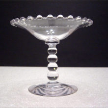 Elegant Imperial Crystal Flared 4 Ball Stemmed Tall Candlewick Tazza.