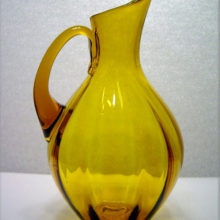 Fabulous Jonquil optic pitcher pitcher made by Blenko Art Glass, pattern #991.