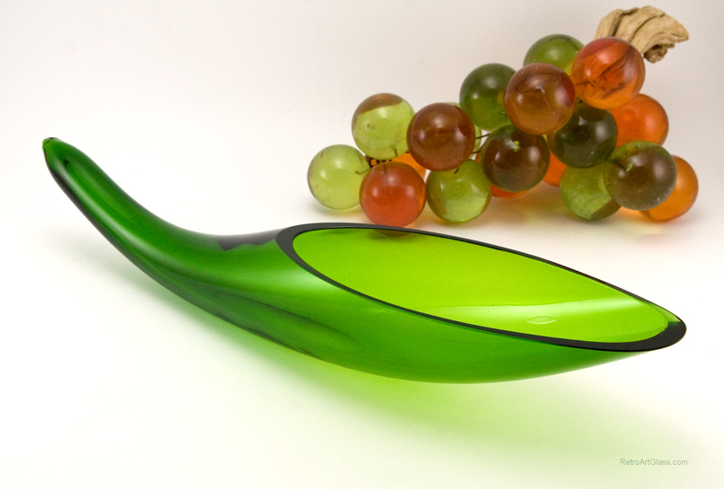 Rare Blenko Art Glass Horn Vase by Anderson