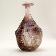 Although we refer to the technique as Efeso art glass, this vase is not necessarily Italian made. The Scandinavians of the Mid-20th Century produced decor like this and refer to it as 'bubbly'. The vase is unsigned.