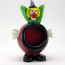 Tomatoe shape Murano Glass Clown hand-made in Italy, circa 1960's - 1980's.