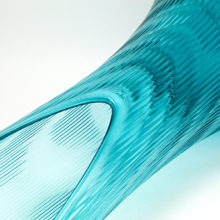 Giant floor vase. Hand-blown from a three part base mold, then swung to lengthen, then the opening was hand-tooled and heat polished smooth.