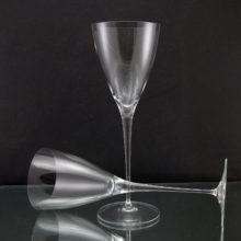 This pair of vintage Tiffany Austrian crystal oversize hand-blown goblets are perfect for the most classy wedding toast.