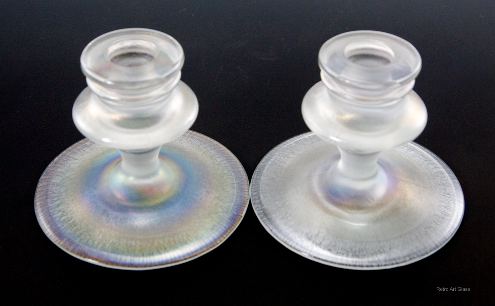 Fenton Art Glass produced this beautiful pearl color in stretch glass during the 1920's - 1930's.