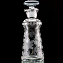 Cambridge Glass #1263 Flat French Salad Dressing Bottle 8 oz in excellent condition. Circa 1930's.
