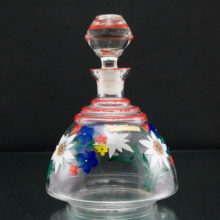 WWII German occupied glass decanter made in the former Sudetenland, a region in the former Czechoslovakia.