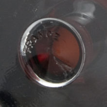 Set of four vintage ruby glass goblets marked France.