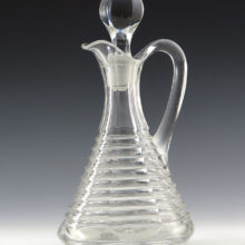 Heisey Prison Stripe Pattern #357 Antique Crystal Cruet Rare Rare Heisey Prison Stripe crystal cruet with original stopper. Very hard to find pattern and form made by Heisey in the U.S.A. for only 5 years.