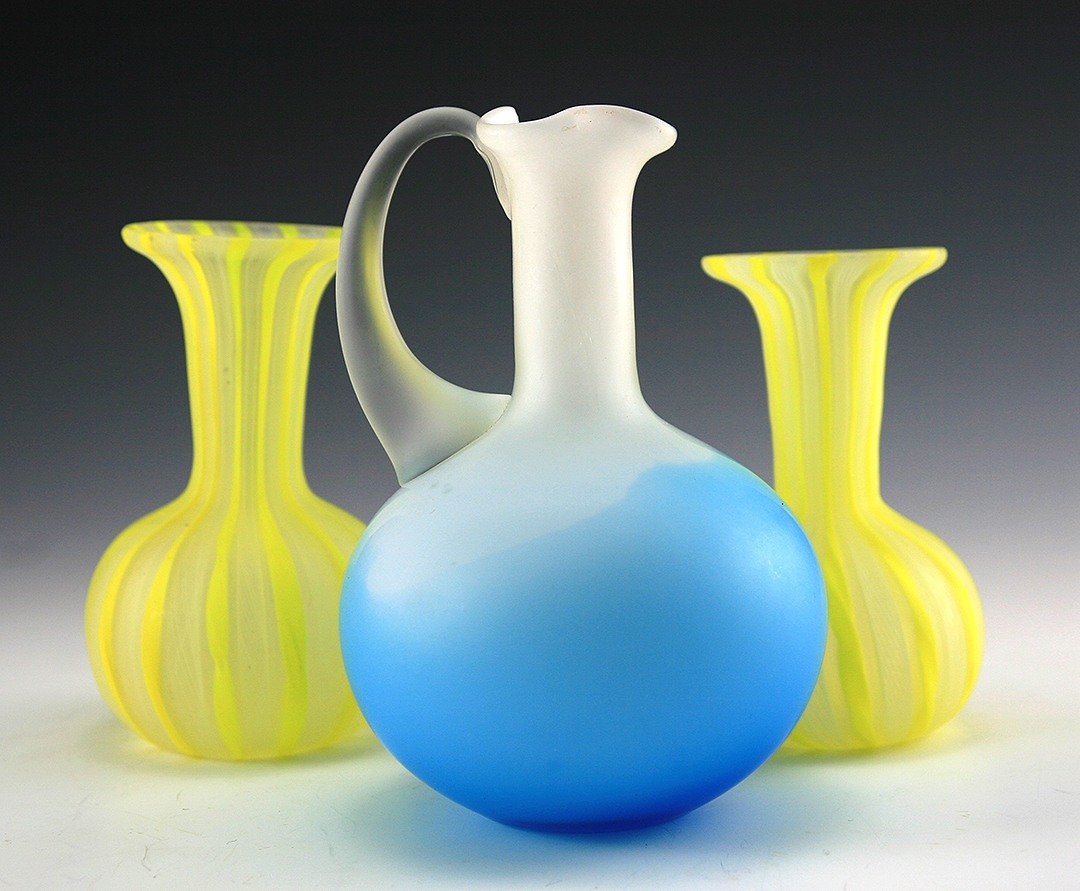 The glass is finished with acid causing a soft luxurious satin look and feel.