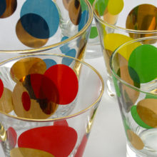 The Russel Wright Eclipse Pattern was licensed to Bartlett Collins Glass Co. and produced in 1958. Russel Wright (b.1904-d.1976), was an American Designer and a major force in the Mid-20th Century modern decor era.