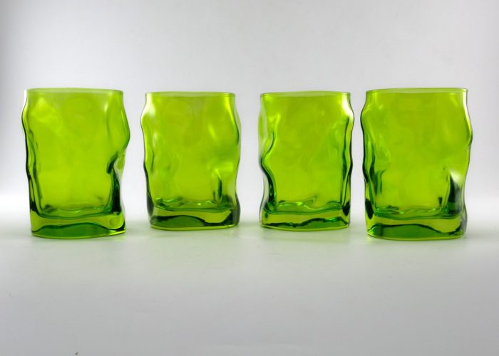 Finnish Glass Humpilla Fantasy Organic Tumbler Set in Lime