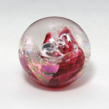 Small paperweight with big decor! Enlarge the images to check out the mesmerizing Dichroic colors