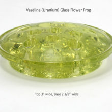 This flower frog was designed to sit upon the rim of your bud vase, allowing the stems to be inserted through the open holes reaching down into the water.
