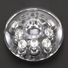 This antique crystal flower frog was designed to sit in the base of the flower vessel or balanced upon a vase with matching opening measurements.