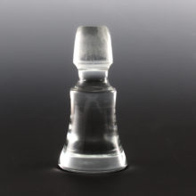 Glass bell decanter stopper made of solid glass. Colorless, will go well with any large decanter, jug or bottle.