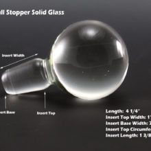 Use these measurements to determine if the crystal ball stopper will fit your bottle or jug.