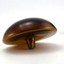 Very hard to find mid-century modern glass mushroom stopper. This stopper once adorned a a beautiful handblown cinnamin brown decanter made in 1960 by Blenko Art Glass.