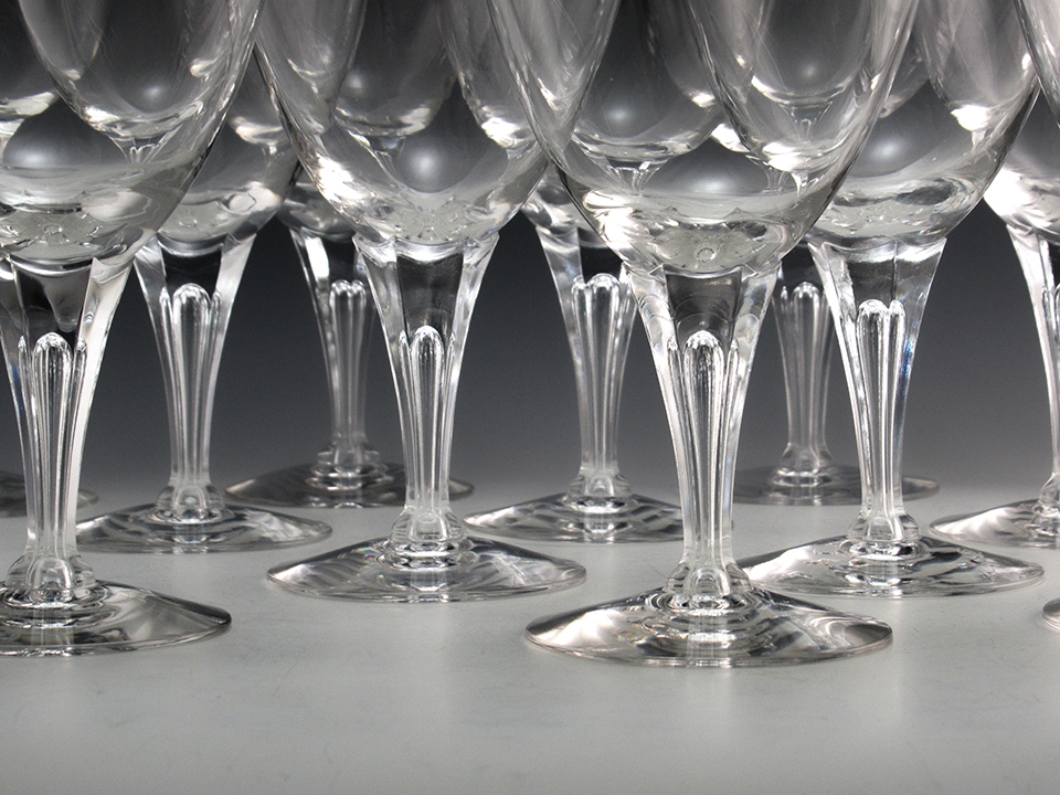 Vintage Tiffin Crystal Stemware 17596 Bubble Stem Set 12