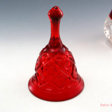 Beautiful ruby glass bell by Viking Art Glass for the Boston Sandwich Museum.