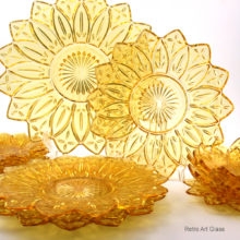 Retro vintage table glass dining set by Federal Glass, Circa 1950’s-1960’s.