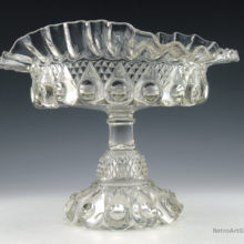 ntique Victorian Decor Glass Reverse Torpedo Large Centerpiece