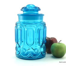 Moon and Star Canister 1 Gallon in Blue Retro Vintage Kitchen